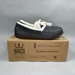 Waco Shoe Company Birch Slippers Women's Size 9 Grey‎ Fleece Shearling Insulated